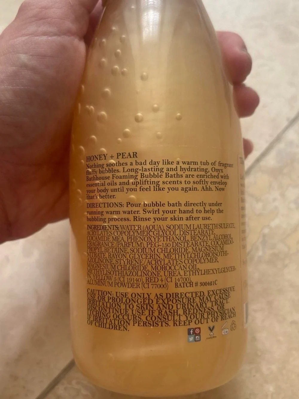 Onyx Bubble Bath Champagne Wishes - Gold